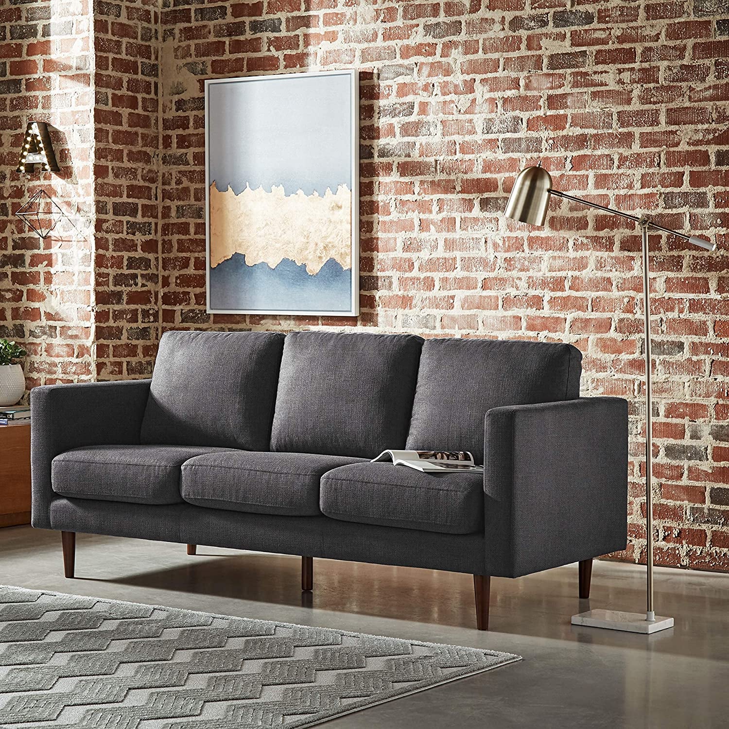 Rivet Revolve Modern Upholstered Sofa Couch The Best Furniture