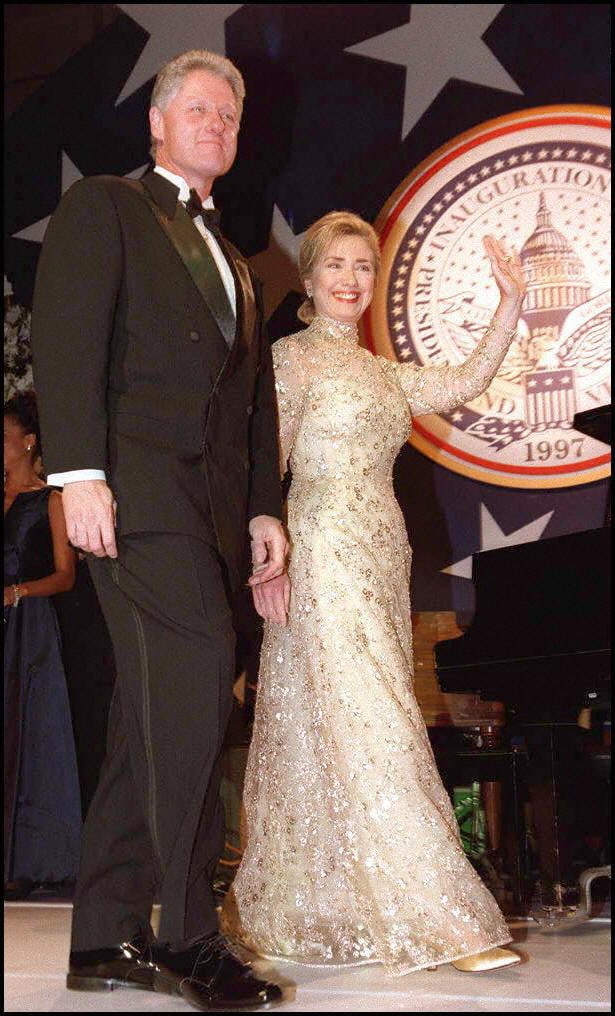 Hervé Helped Work on Hillary Clinton's Oscar de la Renta Dress