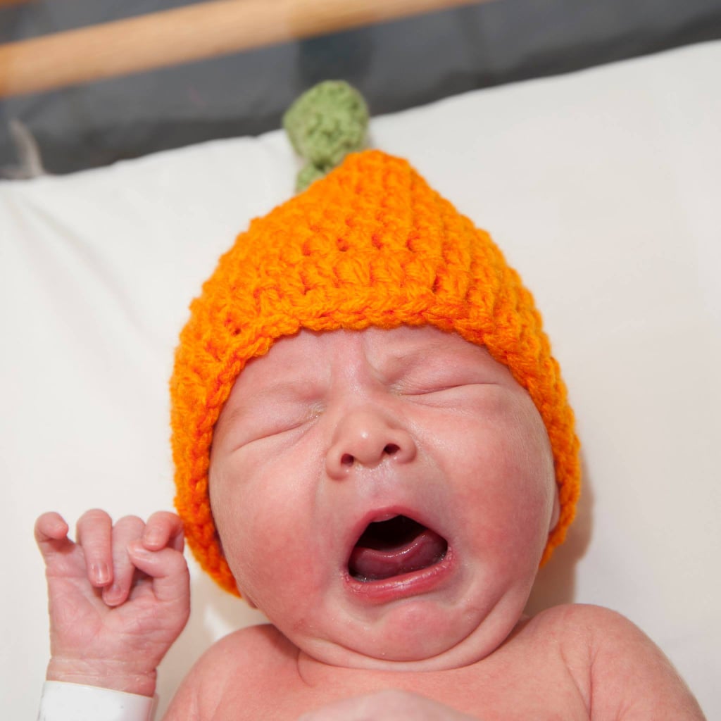 Babies in the Hospital Dressed Up as Pumpkins For Halloween