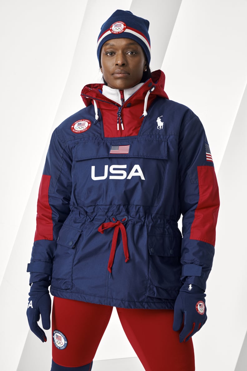 Team USA Winter Opening Ceremony Outfit on Aja Evans, Olympic Bobsled