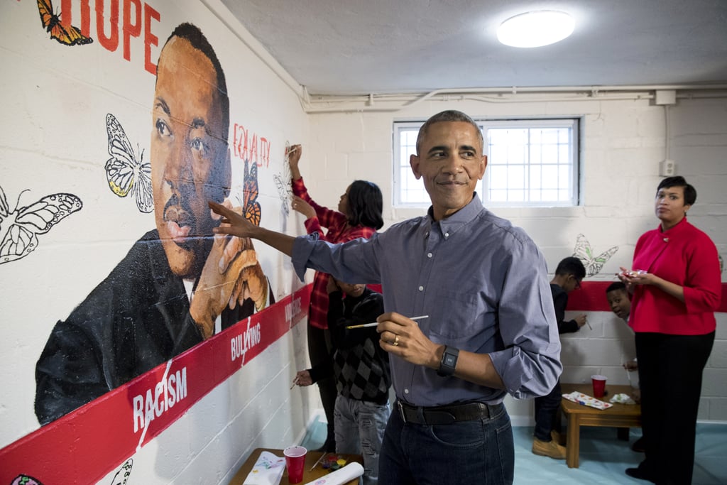 Barack Obama at Playground With Kids January 2017
