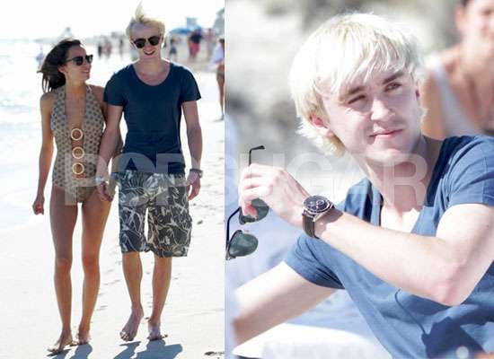 Photos Of Harry Potters Draco Malfoy Tom Felton On Holiday With Girlfriend Jade On Beach In 