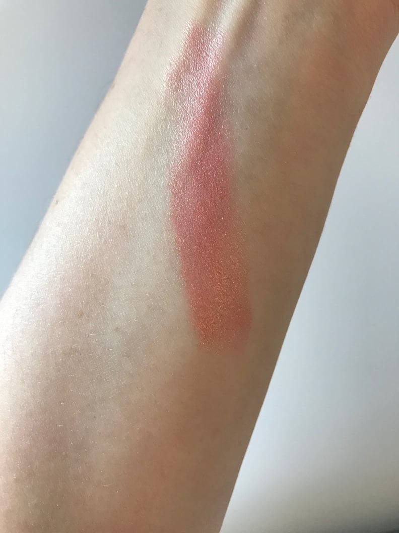 Nars Orgasm Lipstick Swatched on a Light Medium Skin Tone