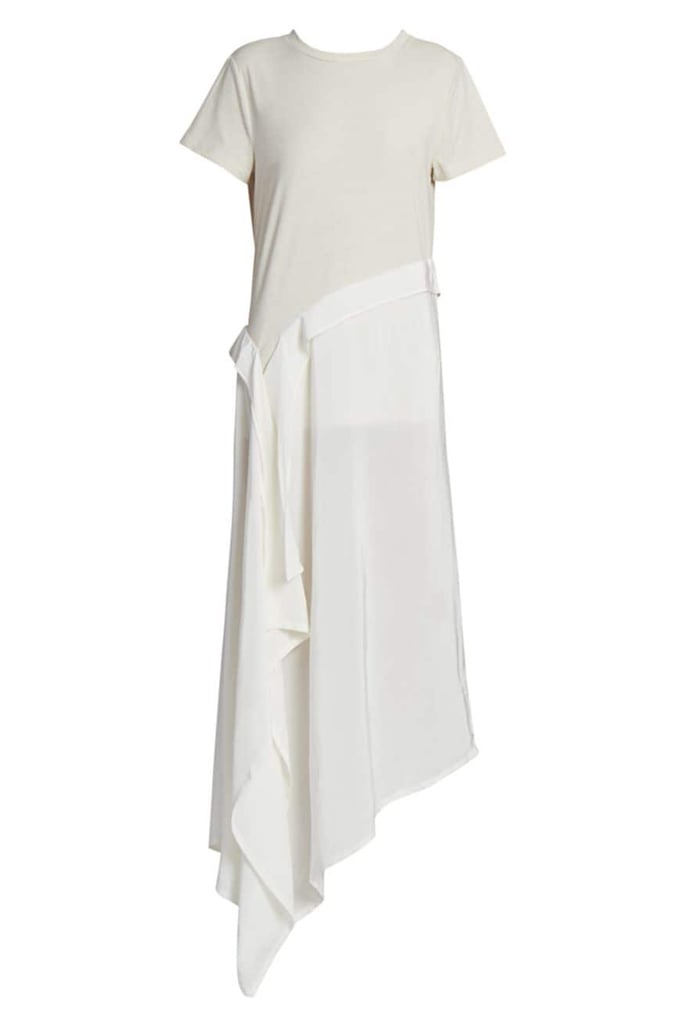 Loewe Asymmetric Cotton & Silk T-Shirt Dress