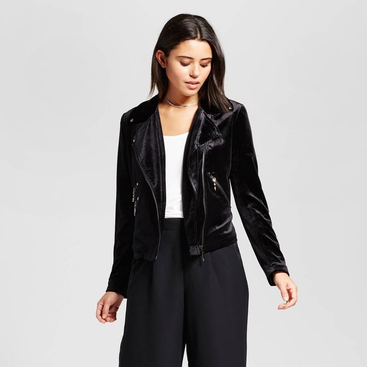 Bagatelle Collection Velvet Moto Jacket