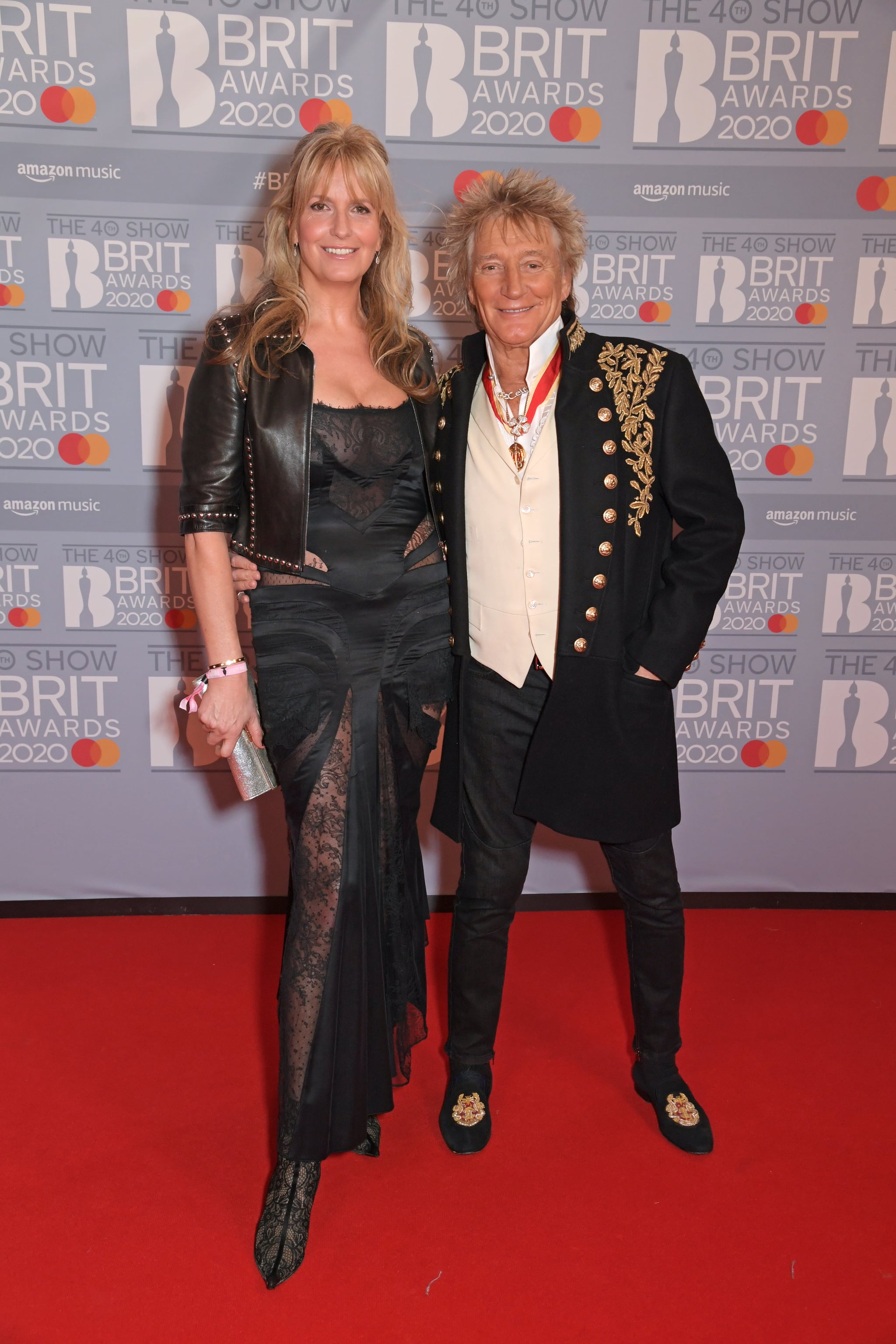 Penny Lancaster And Sir Rod Stewart At The Brit Awards In London See All The Stars Who Turned Out For The Brit Awards Popsugar Celebrity Photo 50
