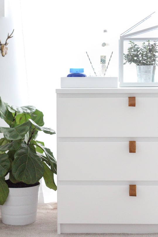 It's hard to believe that this dresser is from Ikea. Following this leather pull tutorial, strips of leather can become a stylish upgrade for only $10!
Source: Sugar and Cloth It's hard to believe that this dresser is from Ikea. Following this leather pull tutorial, strips of leather can become a stylish upgrade for only $10!
Source: Sugar and Cloth