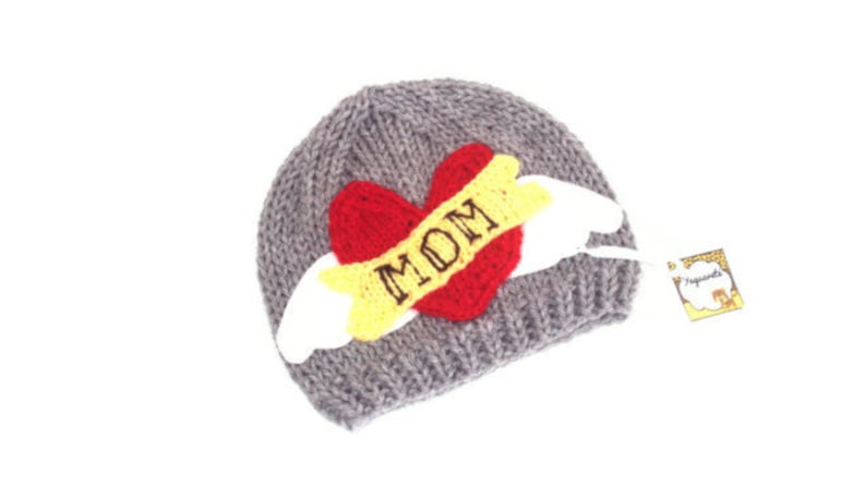 Rocker Mom Heart Beanie