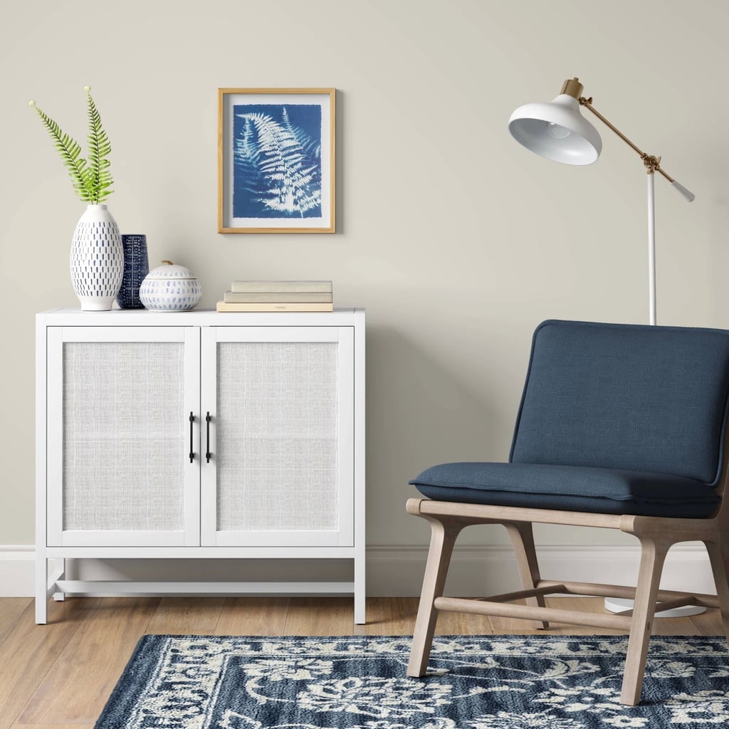 Warwick Two Door Wood and Rattan Accent Best Rattan Indoor