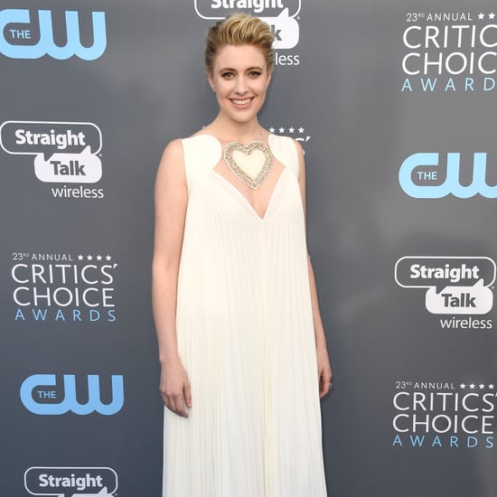 Greta Gerwig's White Dress at Critics' Choice Award 2018