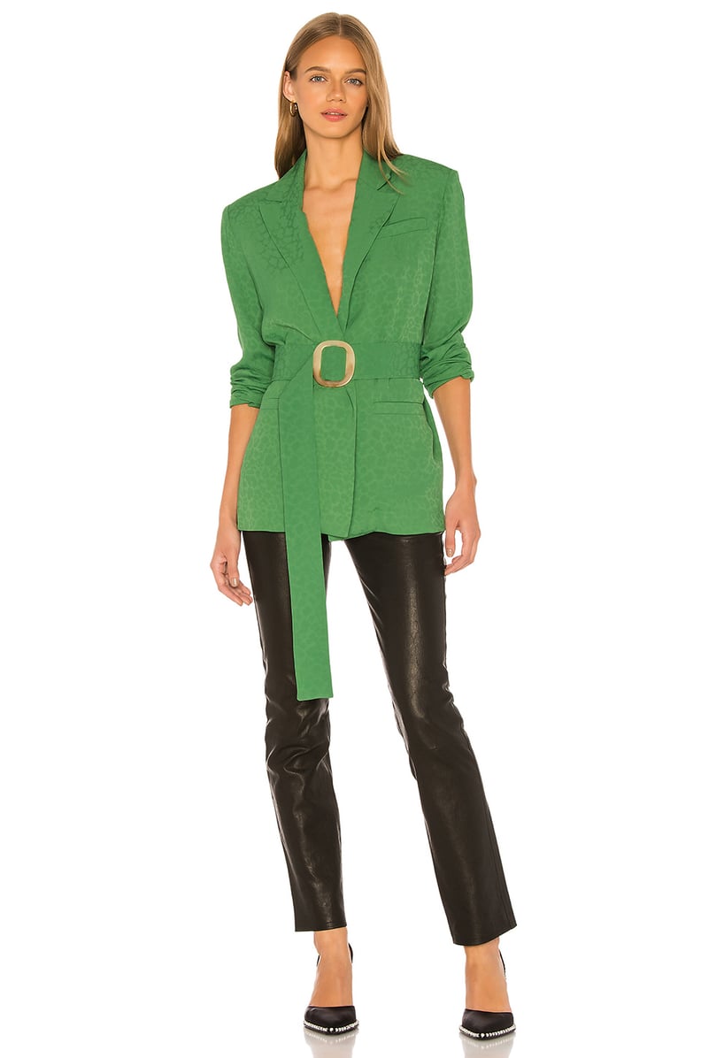 Materiel Lightweight Belted Blazer in Green