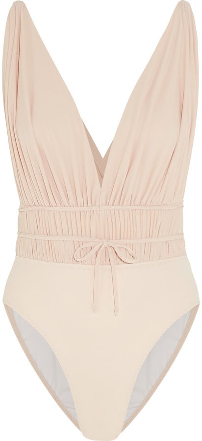 Norma Kamali Goddess Mio Plunge Swimsuit ($335)