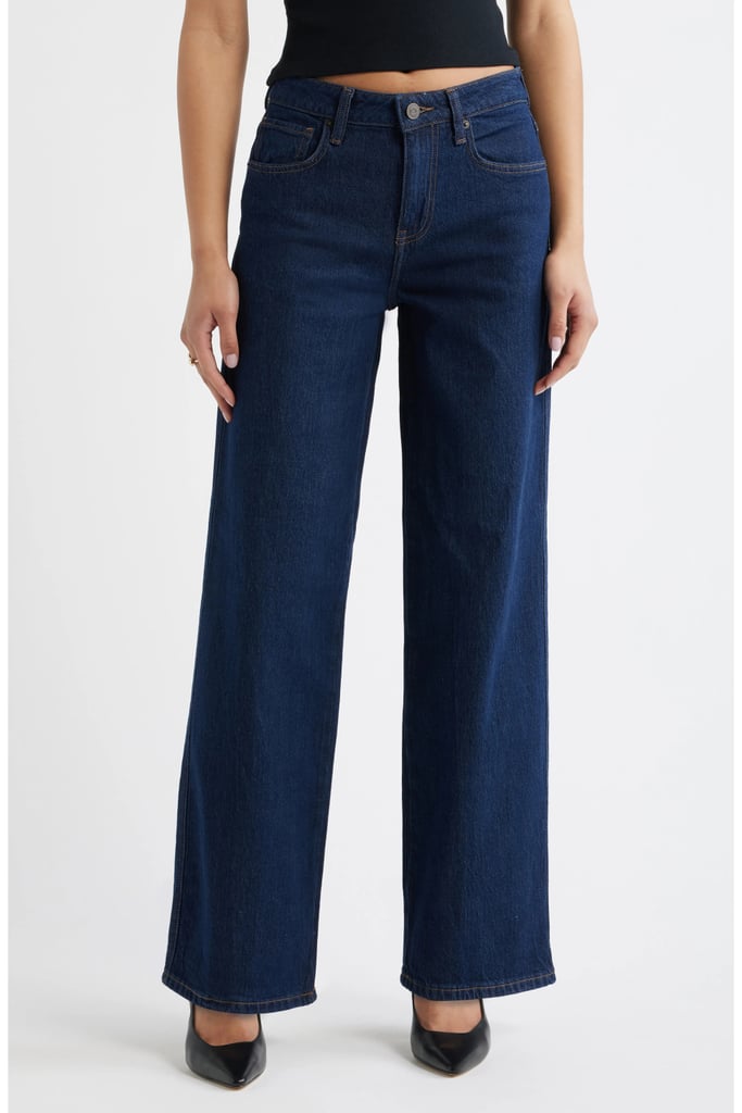 Open Edit Mid Rise Wide Leg Jean