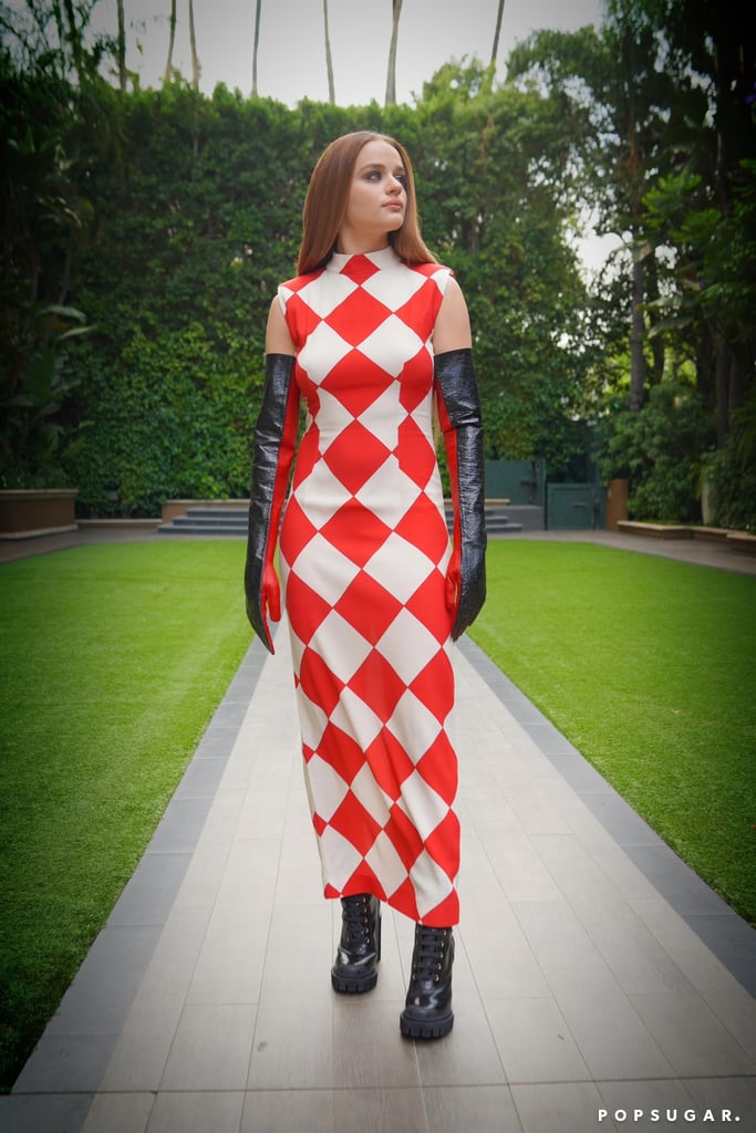 Joey King's Red Checkered Dress For The Kissing Booth 3