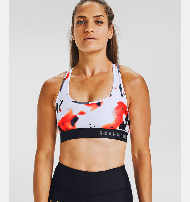 UA Upstream Camo Mid Crossback Sports Bra