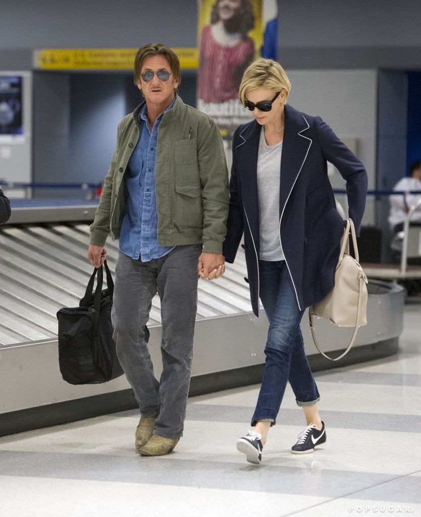 Charlize Theron and Sean Penn at JFK Airport