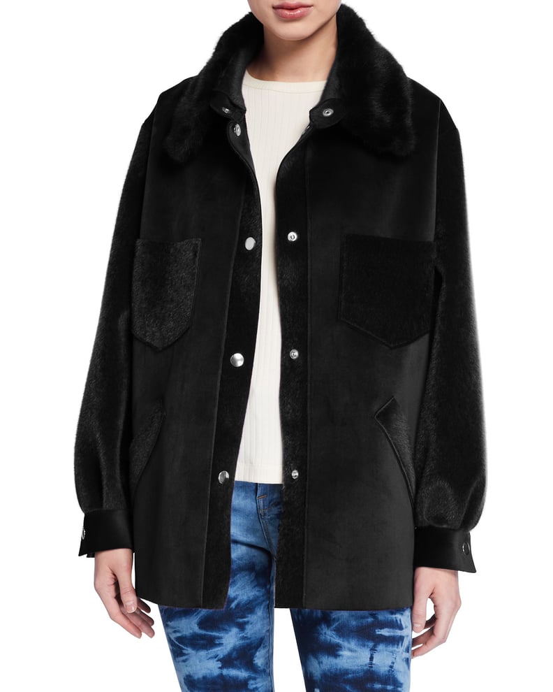 Amanda Baldan Faux Mink Shirt Coat