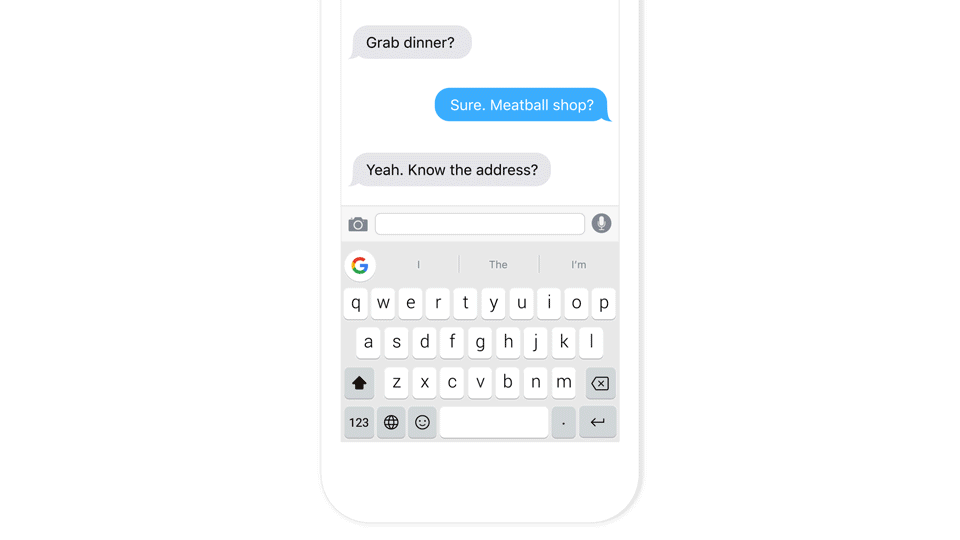 Send your friend the address of a place without leaving your text.