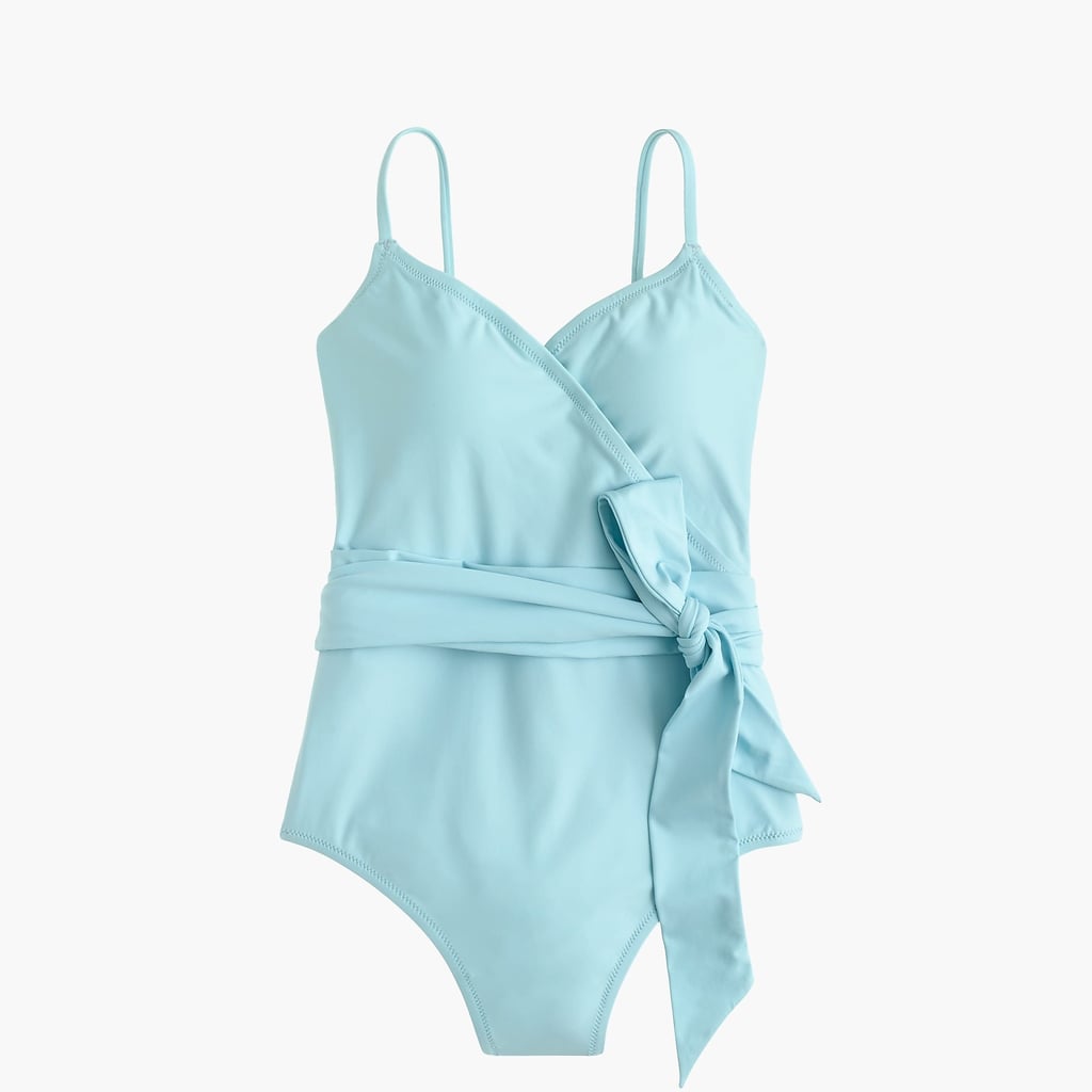 J.Crew V-Neck Wrap One-Piece Swimsuit