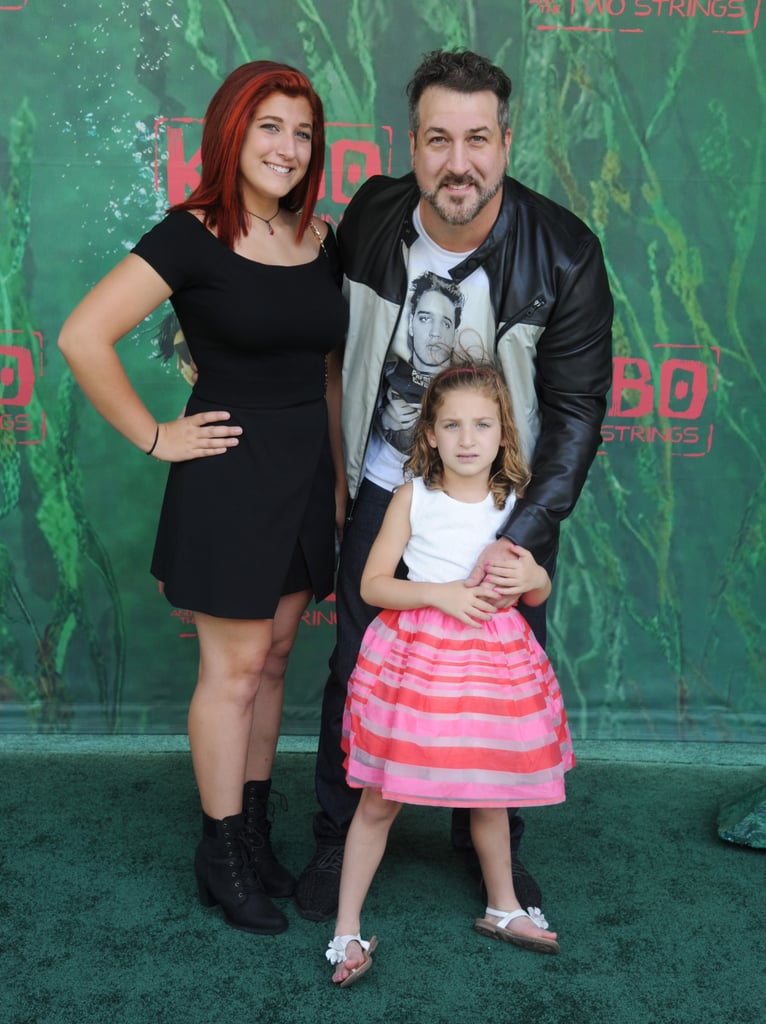 Joey Fatone With His Daughters at Kubo and the Two Strings