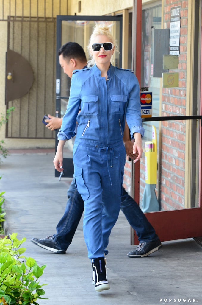 Gwen Stefani walked around LA in head-to-toe blue.