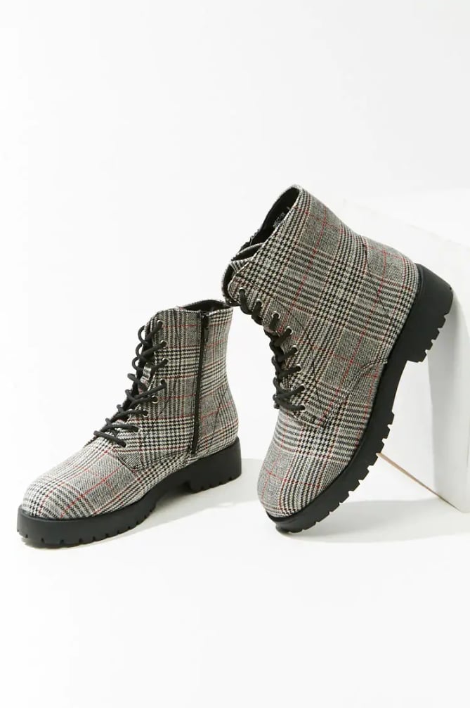 Glen Plaid Ankle Boots