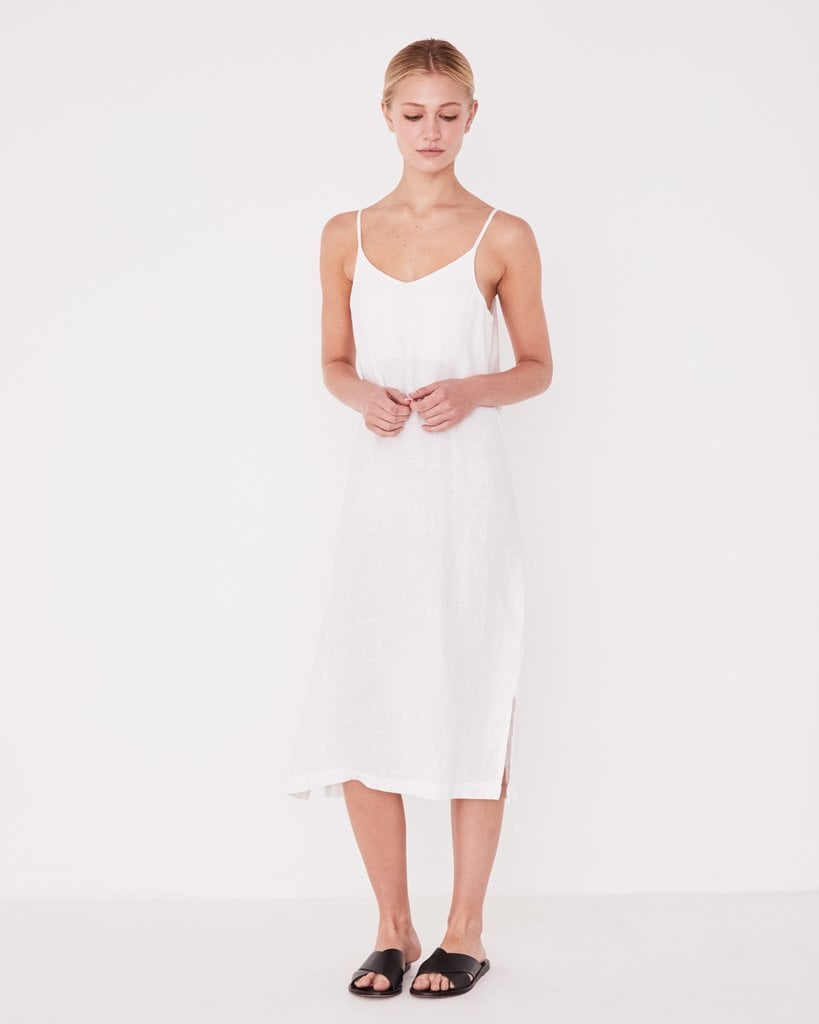 assembly label linen slip dress black