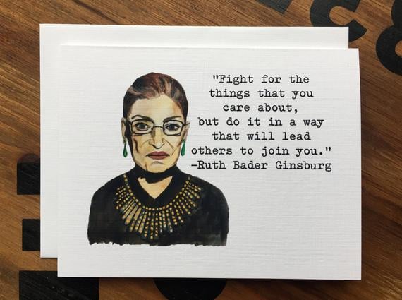 Ruth Bader Ginsburg Quote Note Card