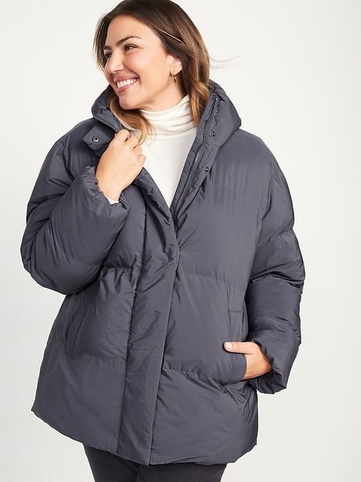 old navy hooded puffer jacket