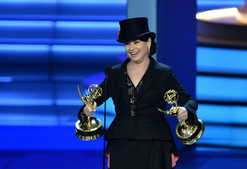 Amy Sherman-Palladino writing comedy series winner and directing comedy series winner onstage during the 70th Emmy Awards at the Microsoft Theatre in Los Angeles, California on September 17, 2018. (Photo by Robyn BECK / AFP)        (Photo credit should re