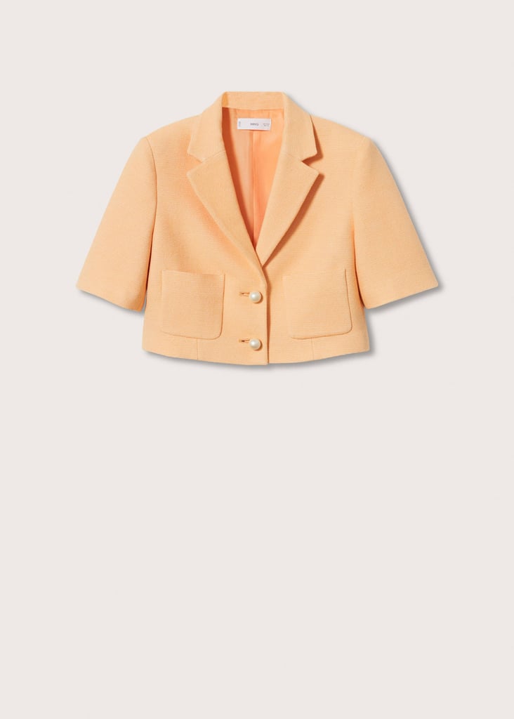 Mango Cotton Suit Blazer