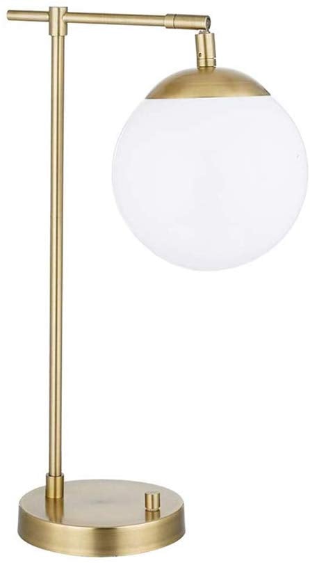 Rivet Modern Gold Globe Table Lamp