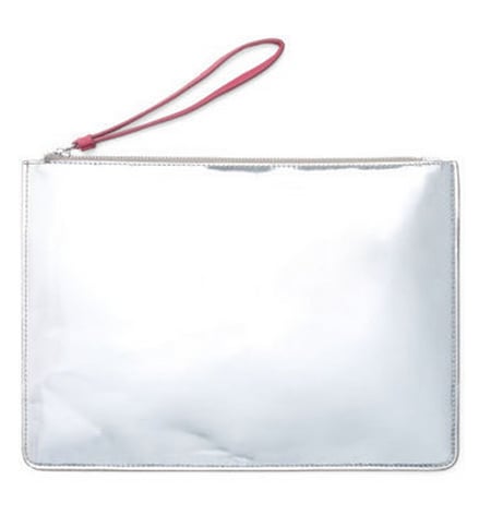 Club Monaco metallic silver Janet pouch ($99, originally $130)