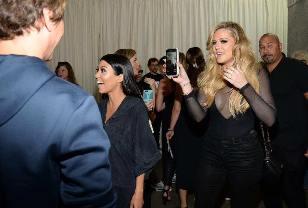 Kim Kardashian and North West at Yeezy Season 2 Fashion Show