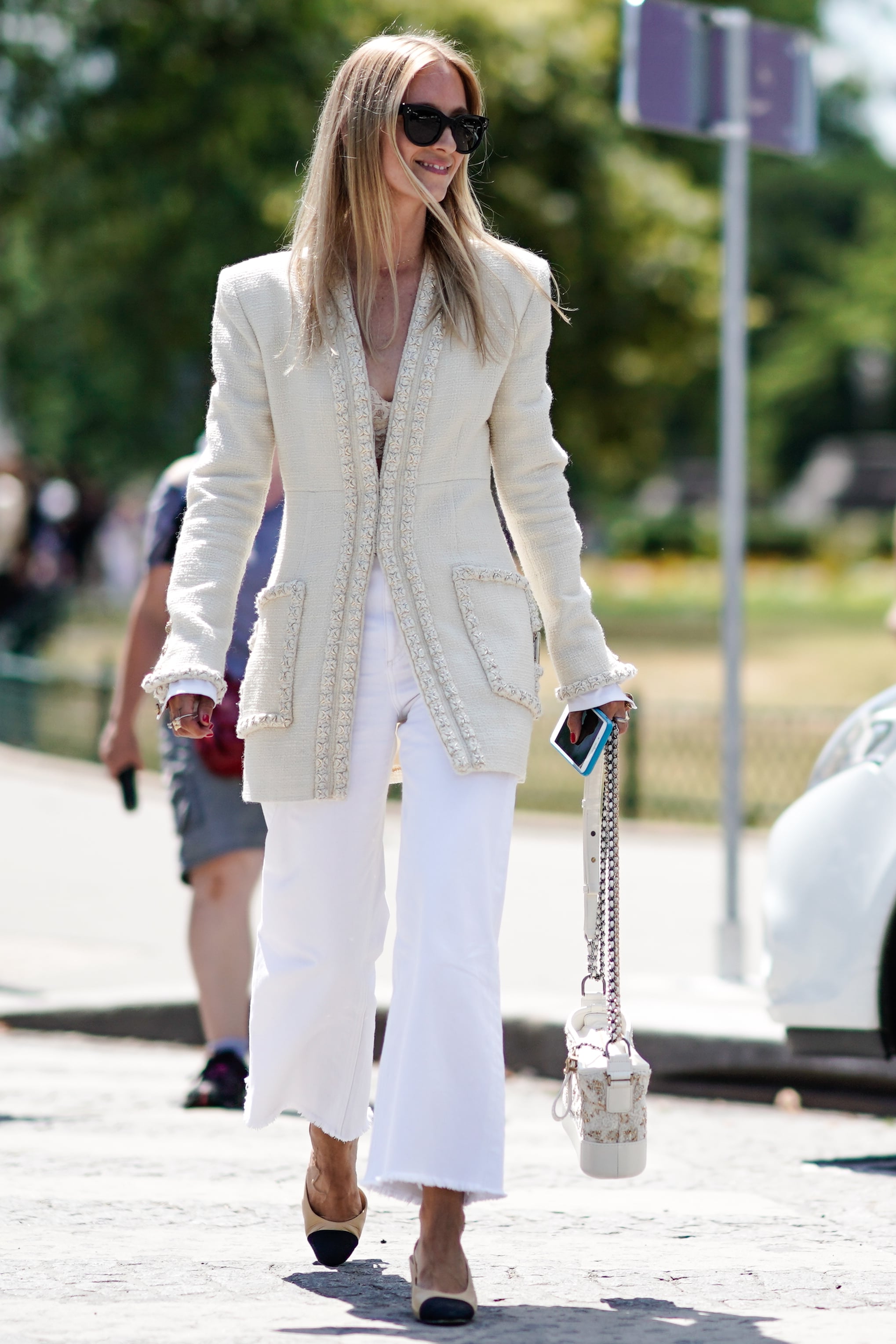 look com blazer off white