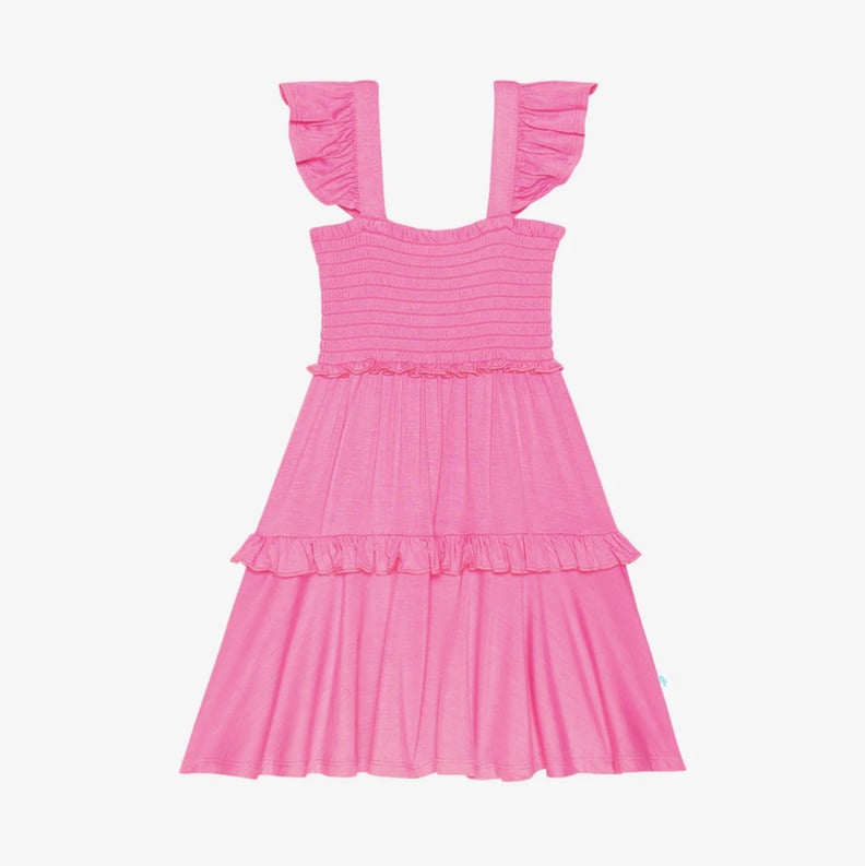 Barbie Merch Accessories: Cruisin' Pink Flutter Sleeve Smocked Babydoll Dress