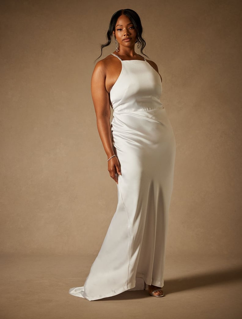 A Minimal Gown: Bridal by Eloquii Shimmer Strap Gown