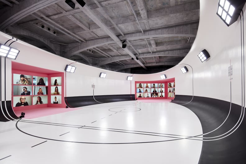 Celebrities in the Virtual Front Row at the Miu Miu Show