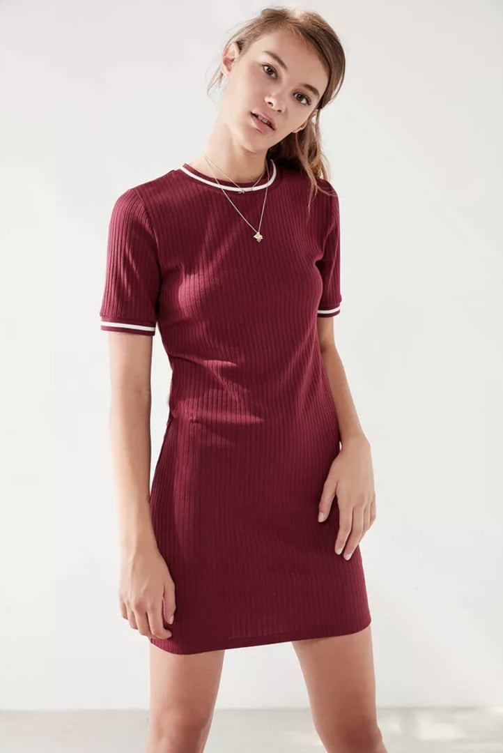 BDG Striped Crew-Neck T-Shirt Dress