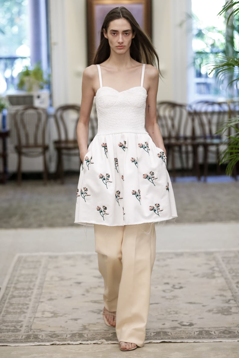 A Minidress Over Pants on the Marina Moscone Runway During New York Fashion Week