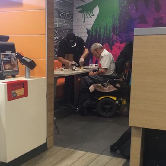 McDonald's Employee Helps Elderly Man Eat
