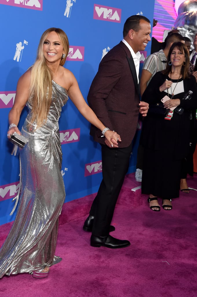 Jennifer Lopez and Alex Rodriguez at the VMAs 2018