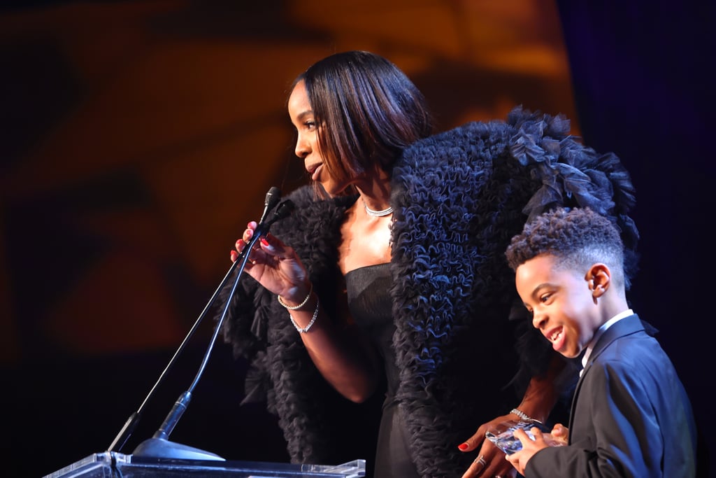 Kelly Rowland Attends amfAR Gala With Husband and Son Titan