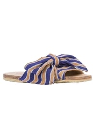 Brother Vellies Burkina Striped Sandal Blue/ Orange