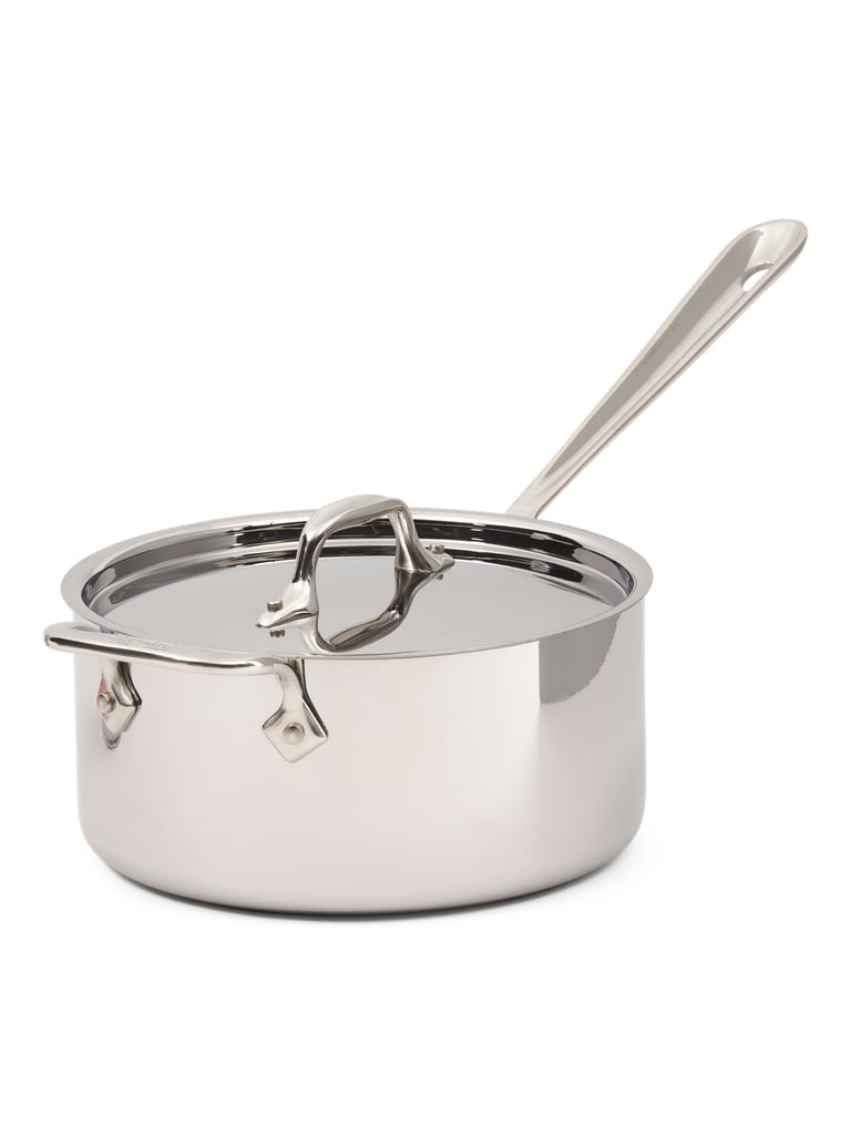 All-Clad 3-Quart Stainless Steel Sauce Pan With Lid ($100, compare at $200)
