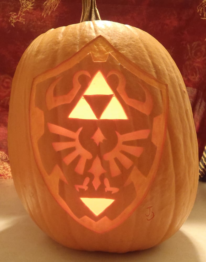 Hylian Shield From Zelda Pumpkin