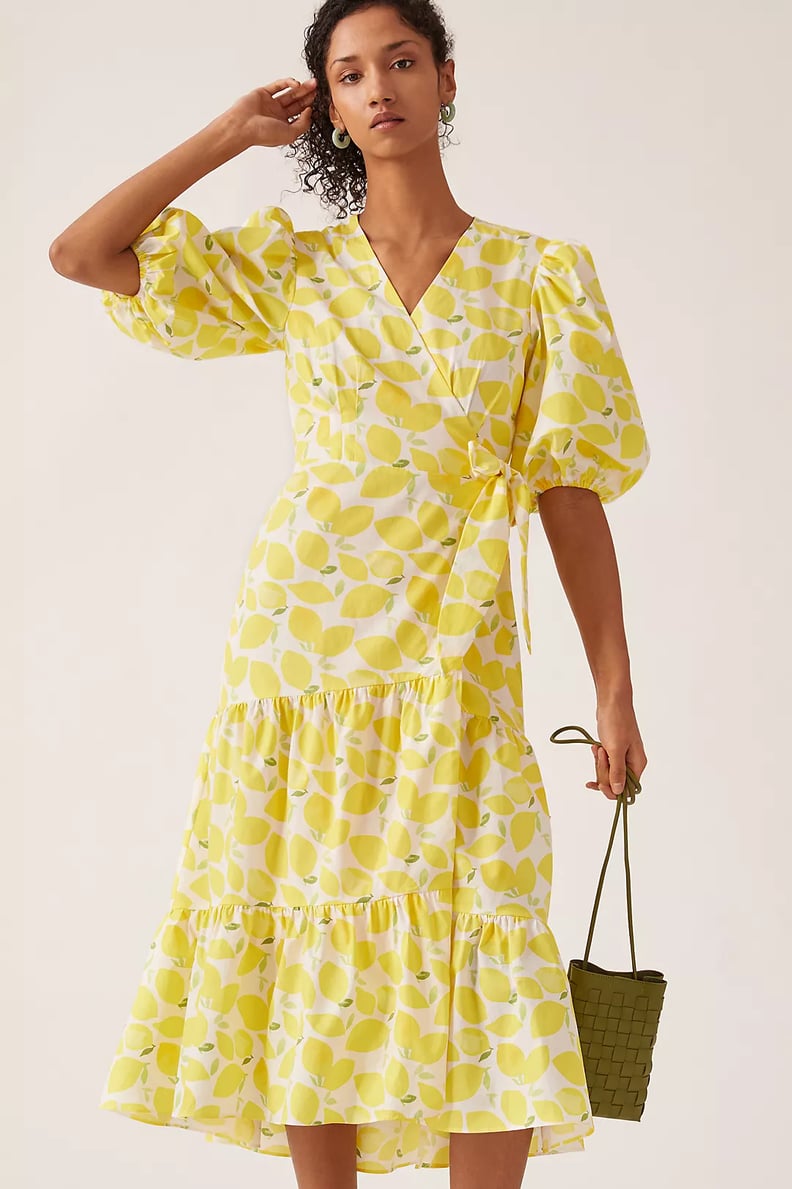 Lovely Lemons: Hutch V-Neck Tiered Wrap Midi Dress