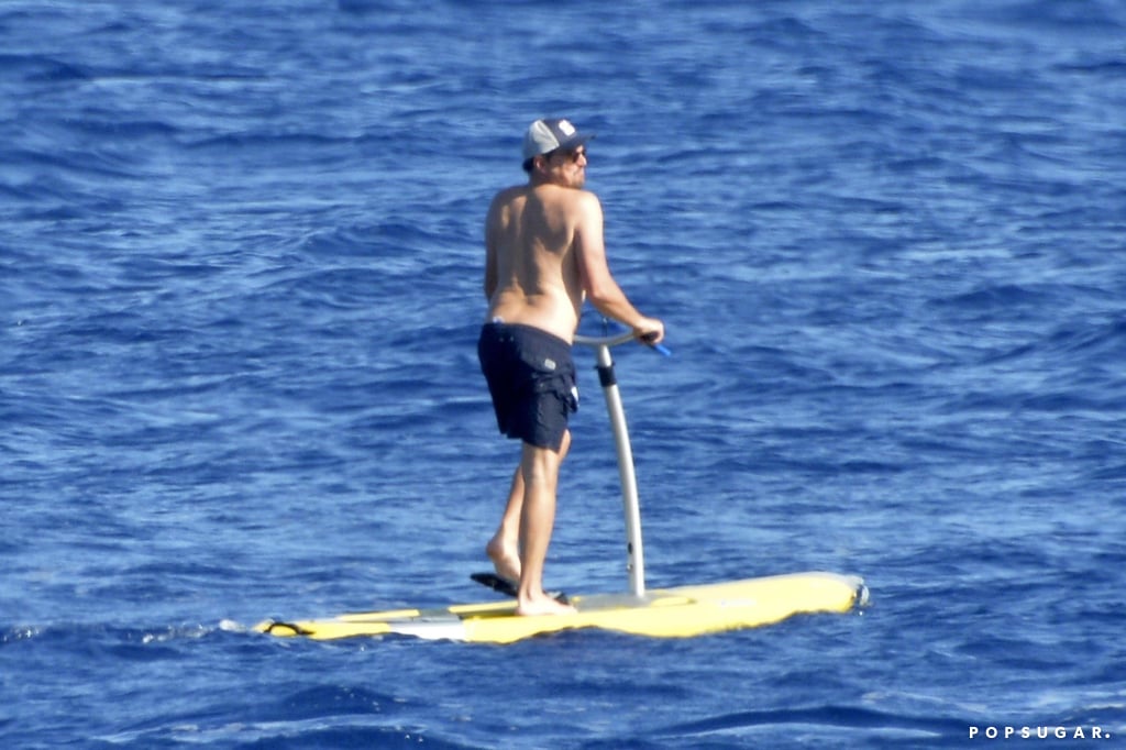 Leonardo DiCaprio Riding Sea Scooter in Italy Pictures 2019