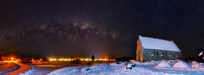 Theme ("Light Pollution: The Bad and the Beautiful") Honorable Mention — "Church of the Good Shepherd under the Milky Way"