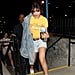 Selena Gomez Wearing a Yellow T-Shirt